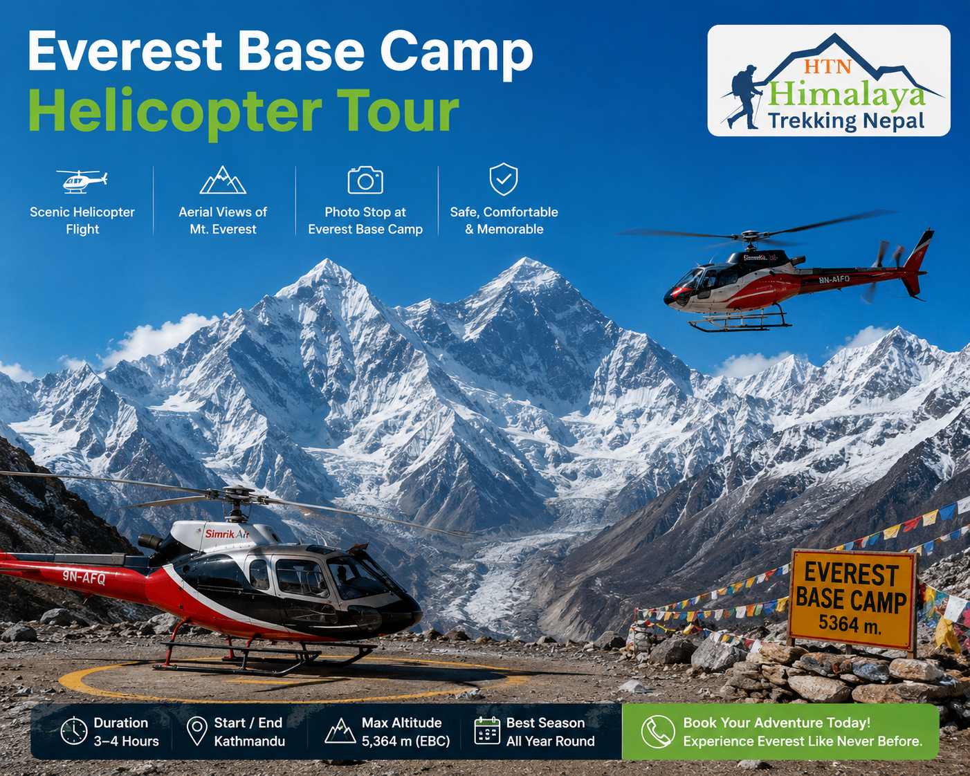 Everest Base Camp Helicopter Tour: What to Expect, Cost and Booking Guide